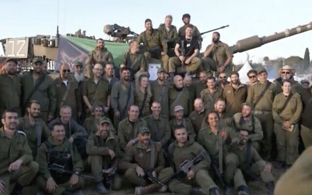 Screen capture from video of members of the Phoenix battalion at a farewell ceremony in Kibbutz Nir. (Channel 12. Used in accordance with Clause 27a of the Copyright Law)